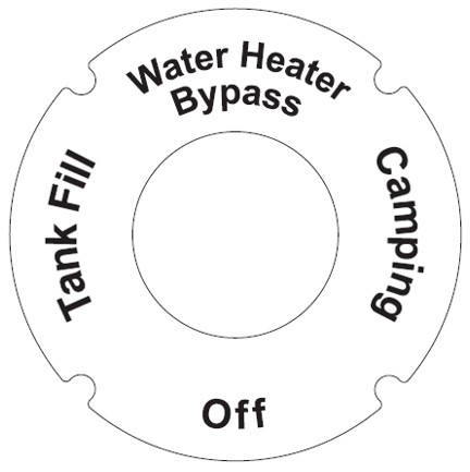Label - Camping / Water Heater Bypass / Tank Fill